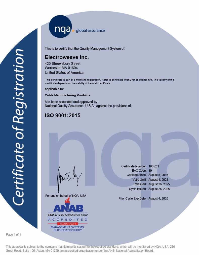 Download the Electroweave ISO Certificate